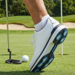 Zapato Tenis Para Golf Puma Mod. Royale - Light Blue, Blanco Blanco Liso 10,5 Mx