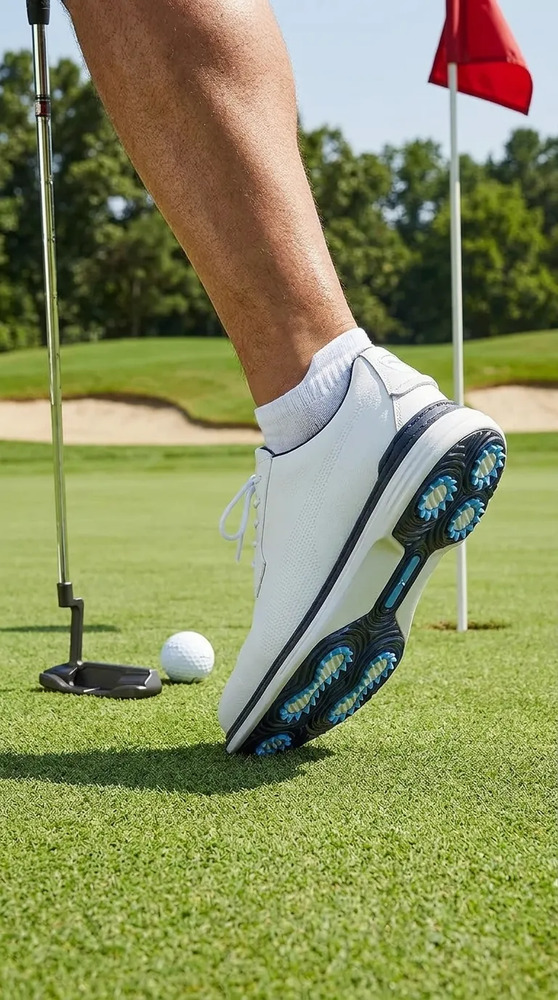 Zapato Tenis Para Golf Puma Mod. Royale - Light Blue, Blanco Blanco Liso 7,5 Mx - Image 2