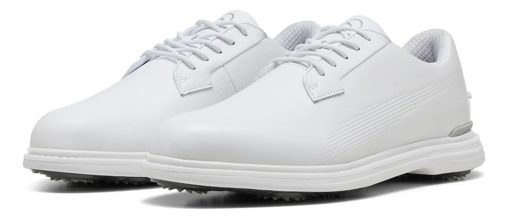 Zapato Tenis Para Golf Puma Mod. Royale - Ash Gray Blanco Liso 7,0 Mx - Image 7