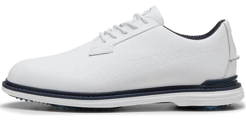 Zapato Tenis Para Golf Puma Mod. Royale - Light Blue, Blanco Blanco Liso 7,5 Mx